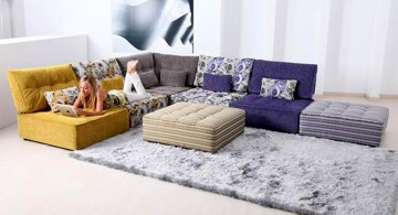 sectional modular sofas with rug