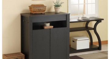 shoe cabinets design ideas from dark wood