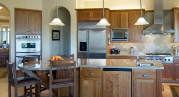 short multi purpose mini pendant lights over kitchen island