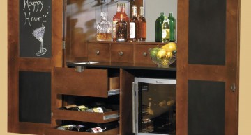 short with chalkboard doors contemporary wine cabinet