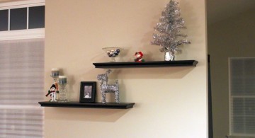 short zig zag floating shelf decorating ideas