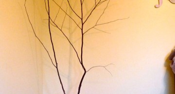 simple DIY floor vase with branches