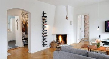 simple and cozy scandinavian fireplace design ideas