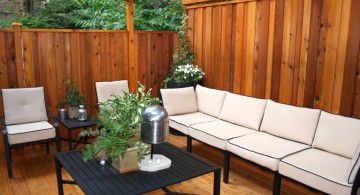 simple and sleek outdoor sitting room modern deck design