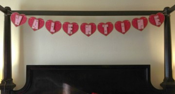 simple banner for bedroom decoration for valentines day