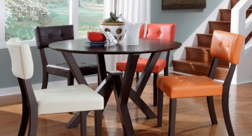 simple contemporary multi colored dining chairs