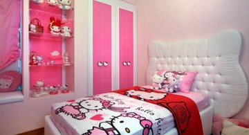 simple hello kity girls bedroom designs for small rooms