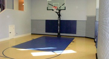 simple indoor home basketball courts