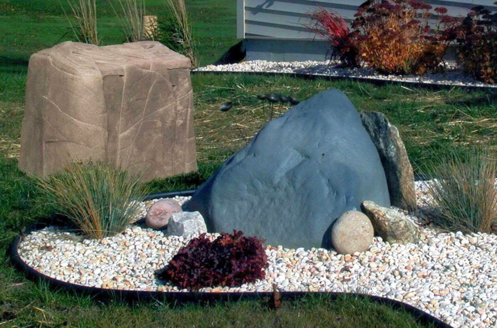 simple landscaping designs with big rocks