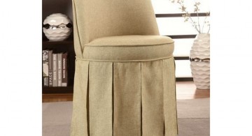 simple minimalist vanity chair with skirt