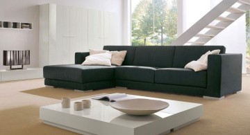 simple modular sofas in espresso