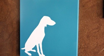 simple painting ideas canvas dog silhouette