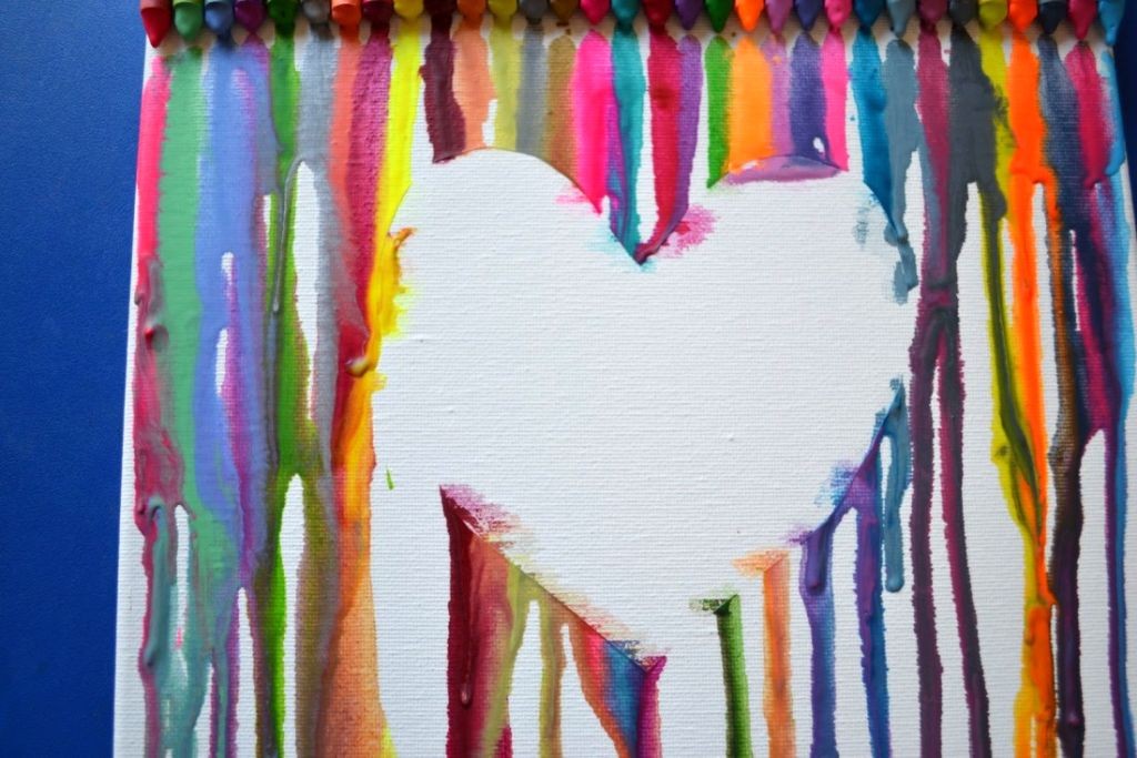 simple painting ideas canvas empty heart