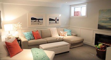 simple pastel-colored room designs for basement