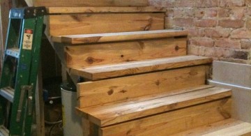 simple rustic wooden stairs