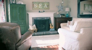 simple sea themed hang out room ideas for small space