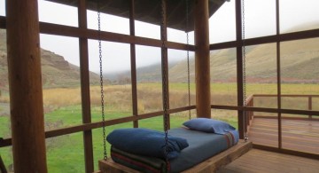 simple single size hanging swing bed