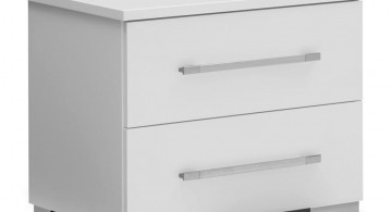 simple two drawers modern nightstands white