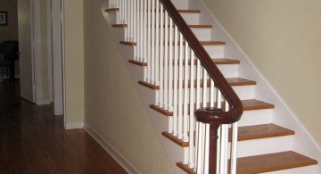 simple wooden staircase designs with wide linings