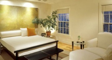 simple zen bedroom ideas in monochrome
