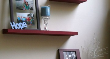 simple zigzag floating shelf decorating ideas