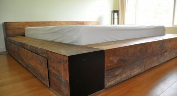 sleek and contemporary rustic bed plans