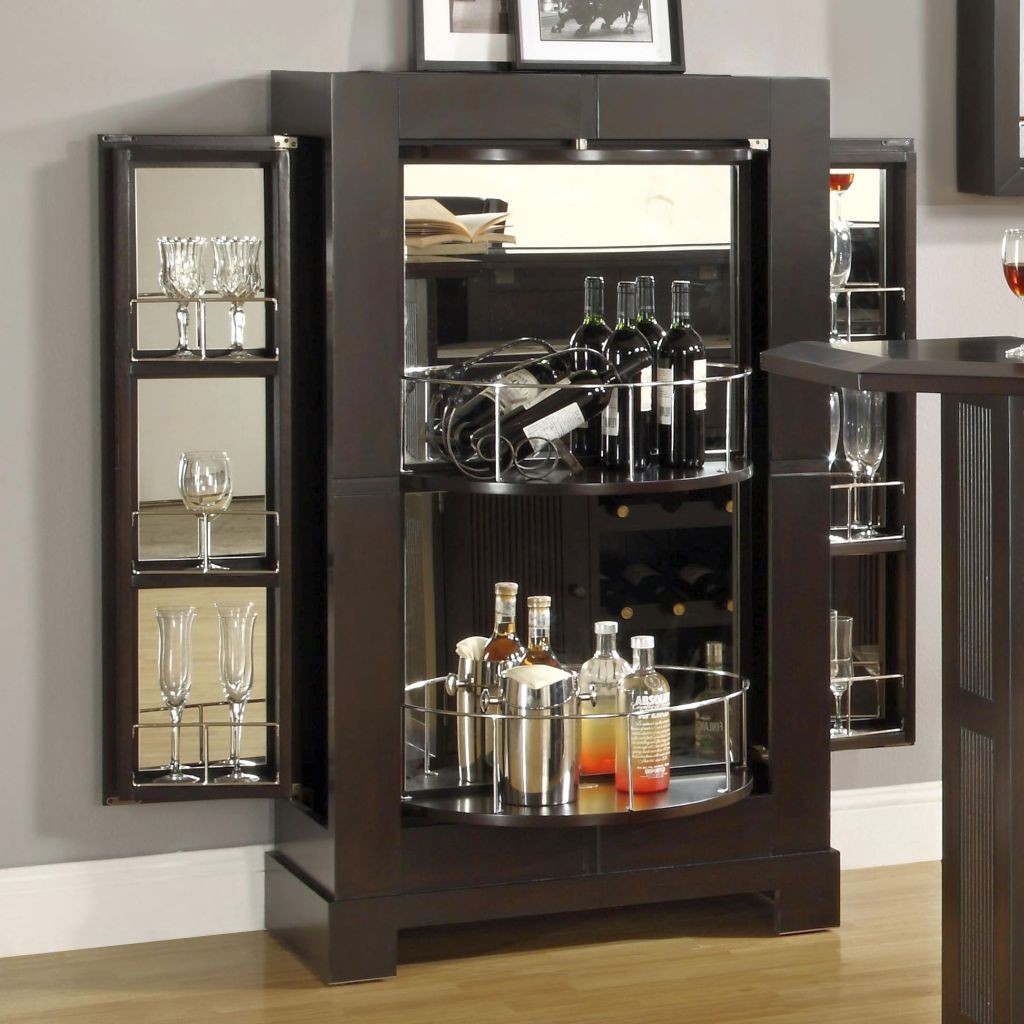 sleek and contemporary wine cabinet