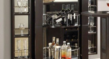 sleek and contemporary wine cabinet