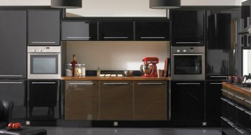 sleek and modern black ideas for cabinet doors
