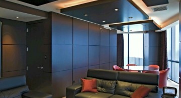 sleek black squares drop ceiling decorating ideas