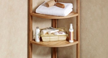 small and rustic corner shelf designs