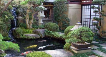 small japanese garden design ideas with small fish pond