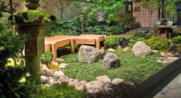 small japanese garden design ideas with statue