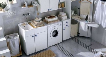 small laundry room storage solutions for basement