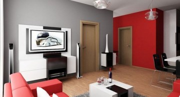 small living room ideas in red