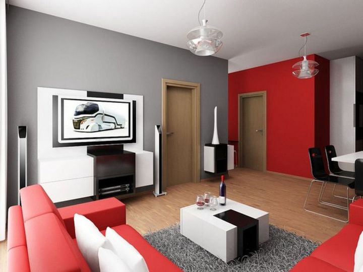 small living room ideas in red