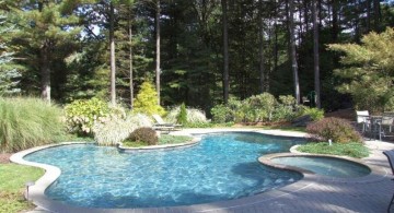 small pool with jacuzzi