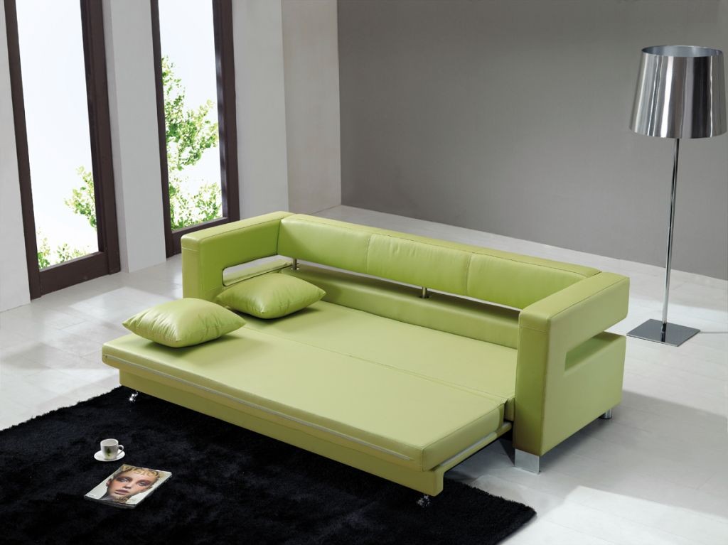 small sofa beds for small rooms in lime green