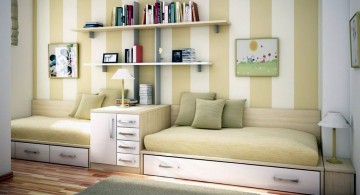 small sofa beds for small rooms in pastel colors