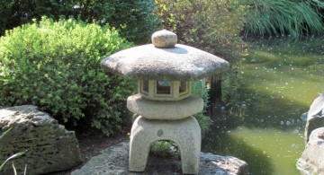 small stone lantern japanese garden designs for small spaces
