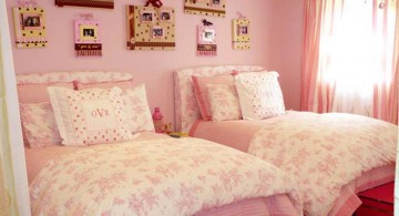 soft pink nice rooms for girls with twin beds