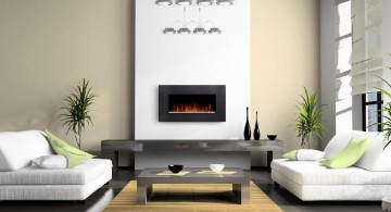 spacious contemporary scandinavian fireplace design ideas