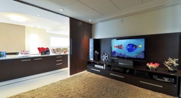 spacious entertainment room