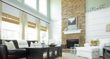 stack stone fireplaces for modern look interior