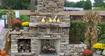 stack stone fireplaces for outdoor