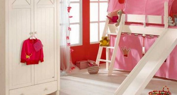 strawberry pink funky bunk beds