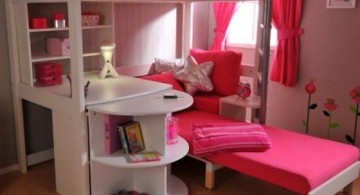 stylish bunk beds in pink