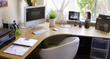 stylish home office for a corner space