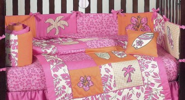 summer themed cute baby girl bedding ideas