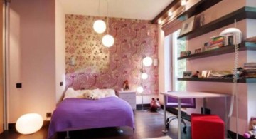 teenage girls room inspiration designs with smart floating shelves